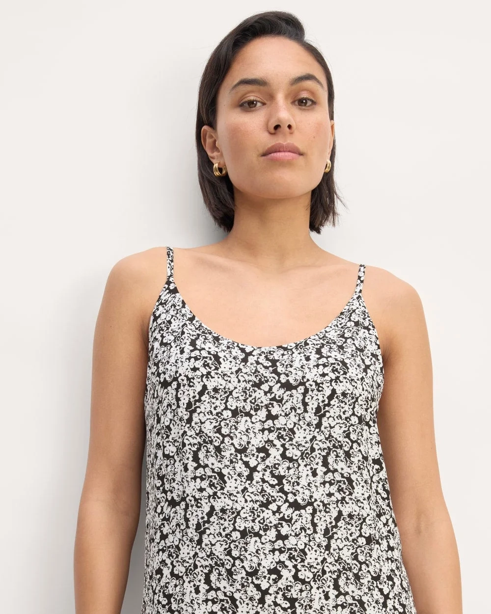 The Summer Slip Dress | Black / Bone Mini Floral (4)
