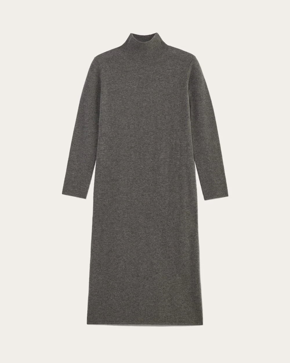 The Turtleneck Sweater Dress in Cashmere | Heather Charcoal (4)