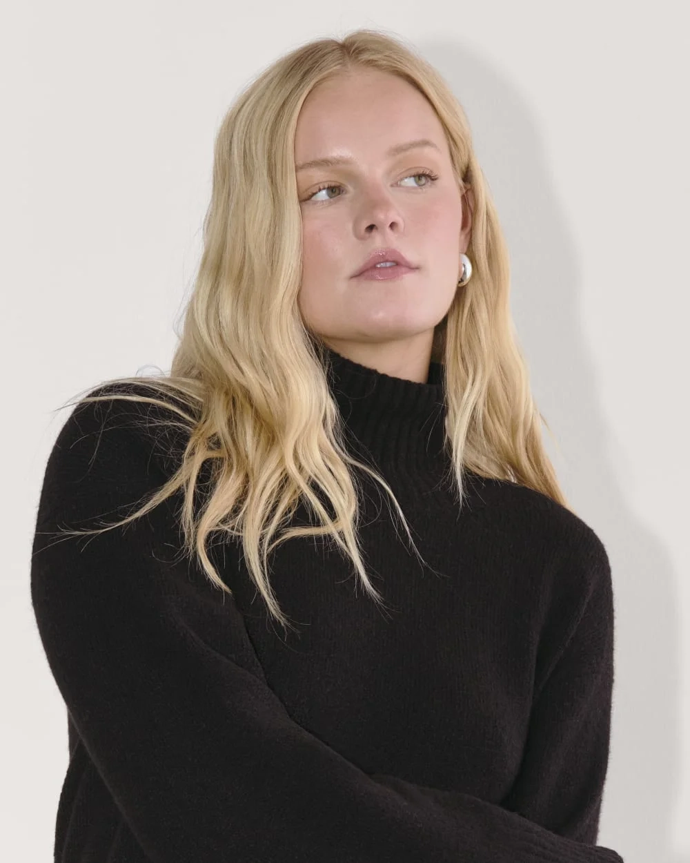 The Sweater Dress in Plush Cotton | Black (3)