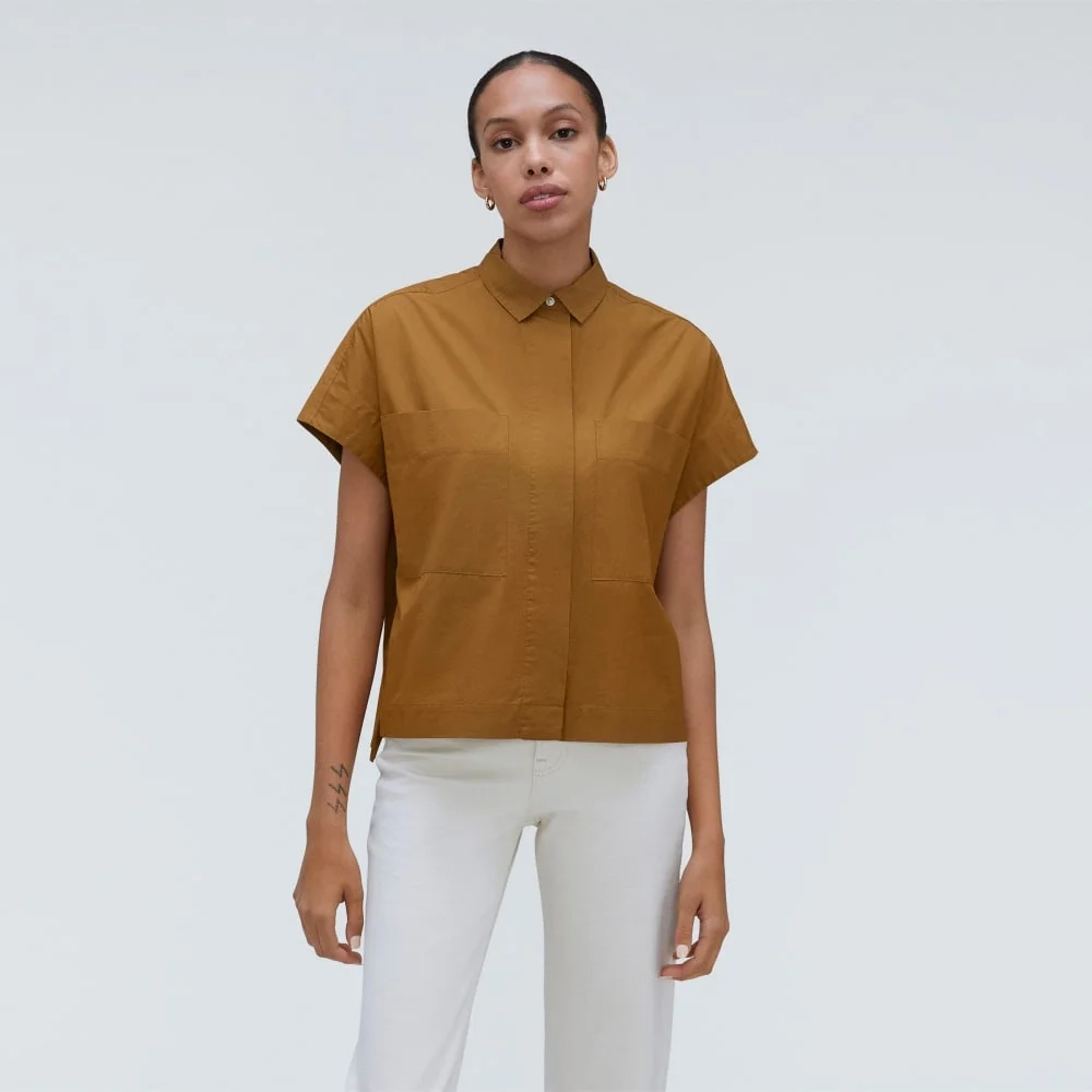 The Short-Sleeve Box Shirt | Tawny Brown (3)