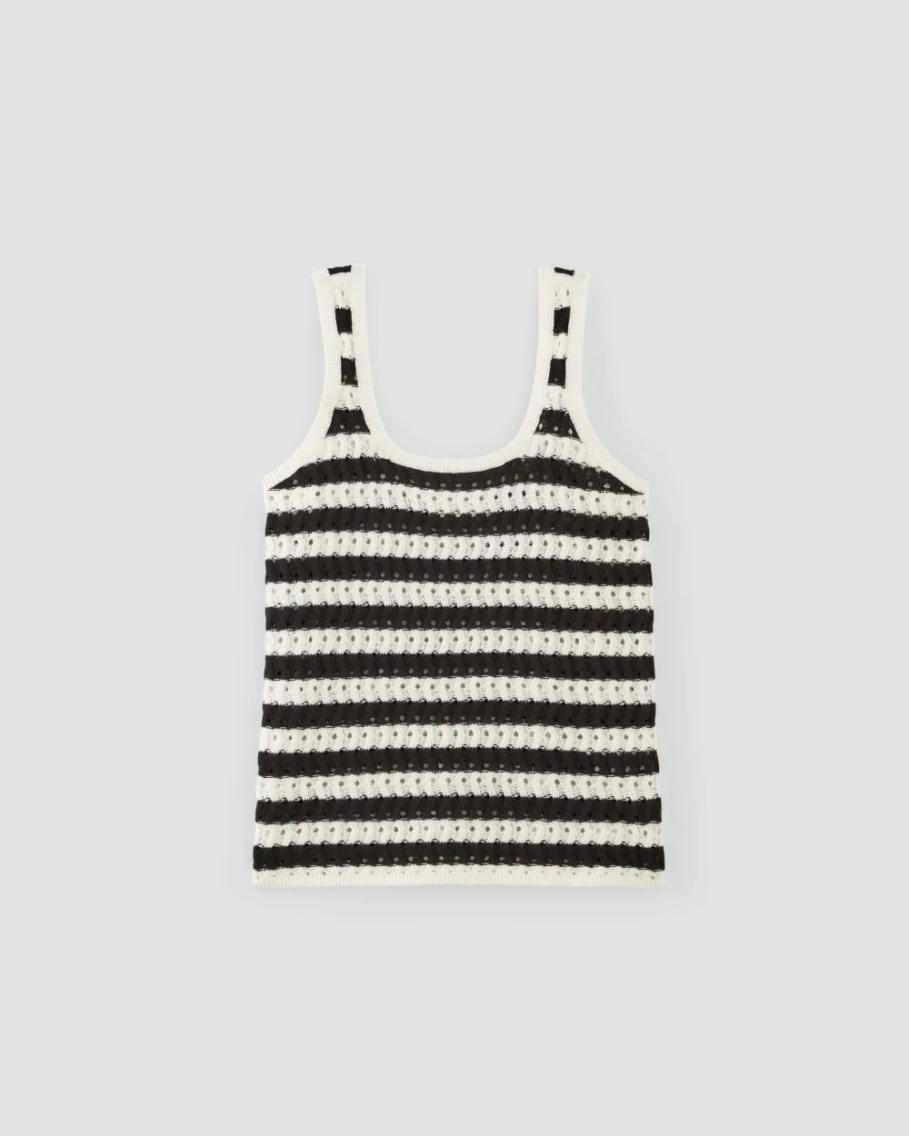 The Crochet Knit Tank | Bone / Black (2)