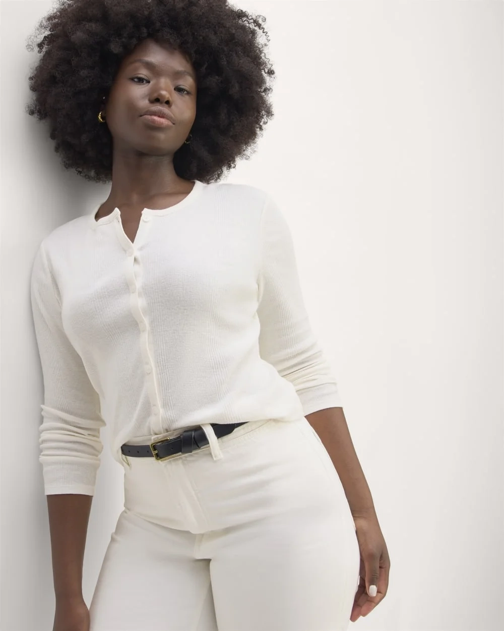 The Vintage Rib Cardigan | Bone (5)