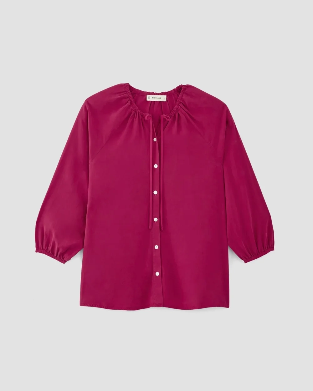 The Gathered Shirt in Butterlite | Red Currant (4)