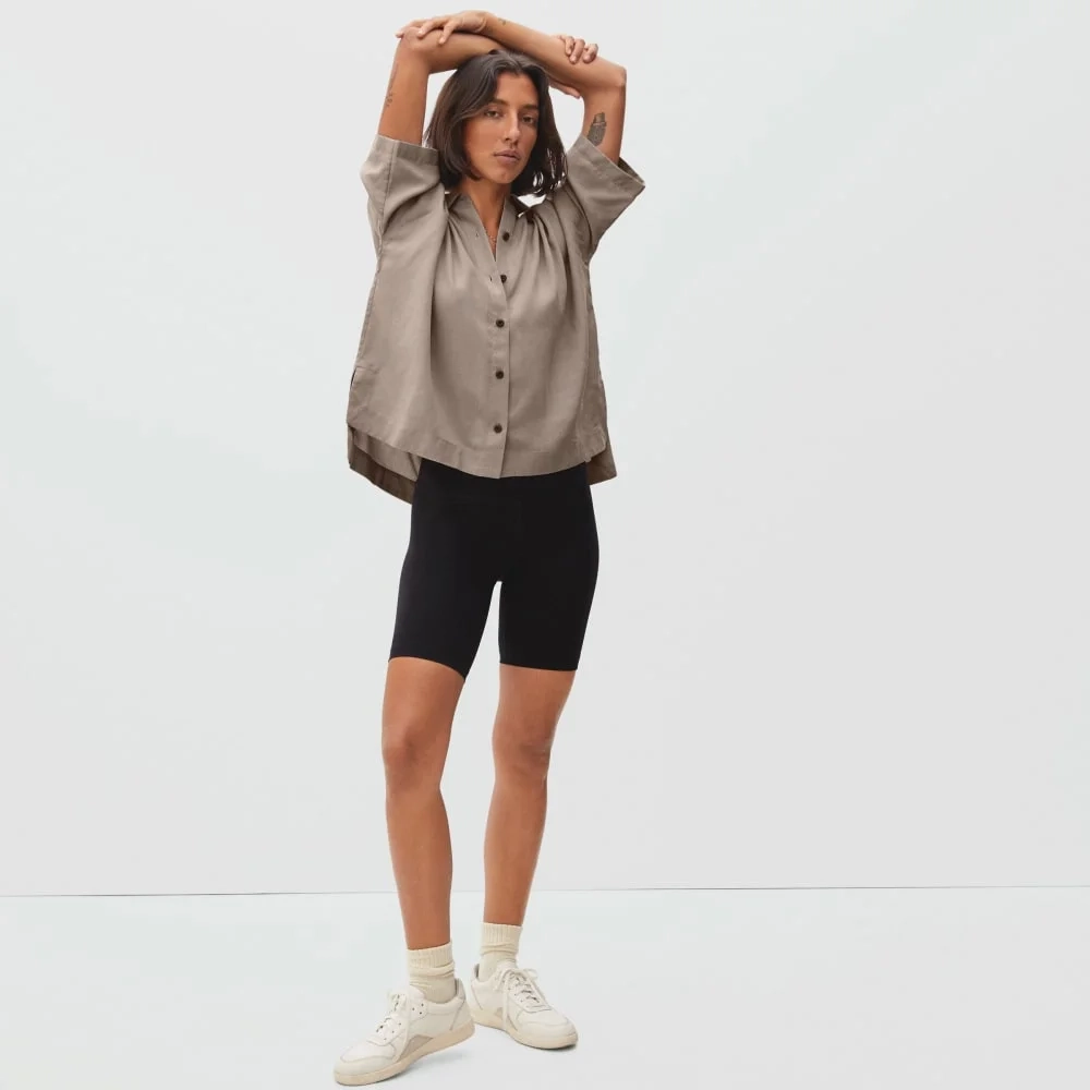 The Drapey Square Shirt | Burnt Sugar (2)