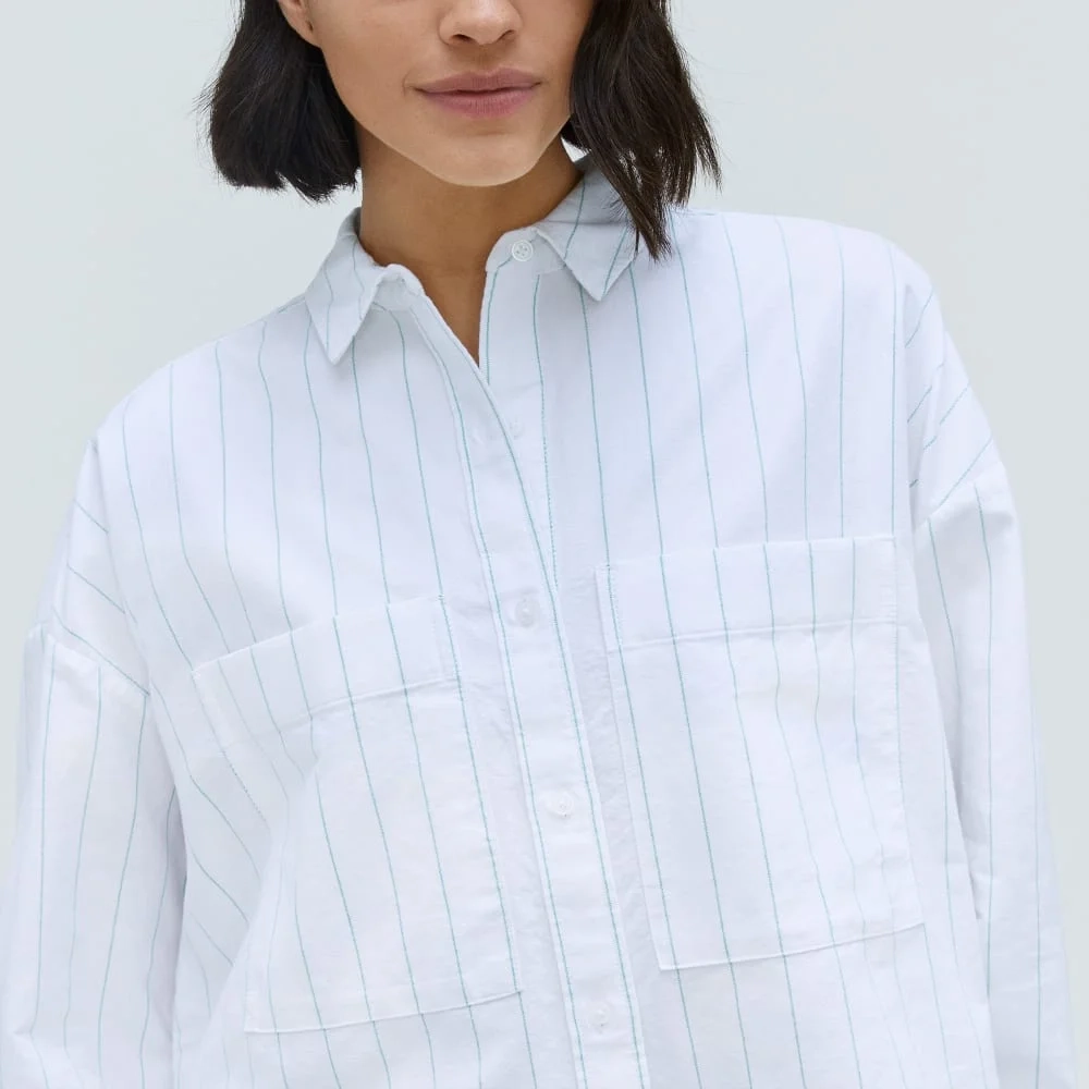The Boxy Oxford | Mint / White (3)