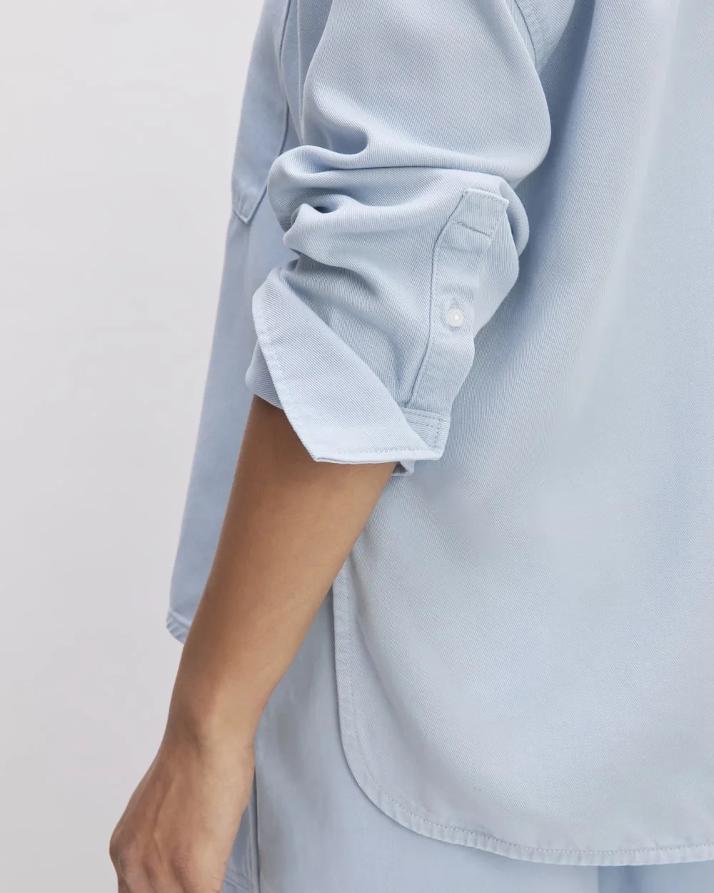 The Boxy Overshirt in Buttersoft | Chambray Blue (4)