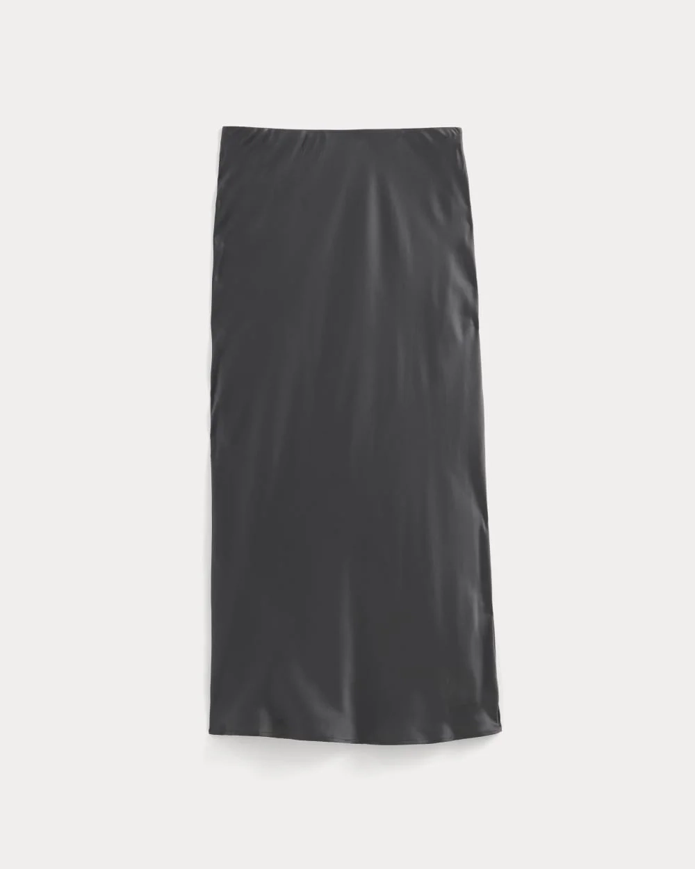 Slip Skirt in Silk Charmeuse | Graphite (5)