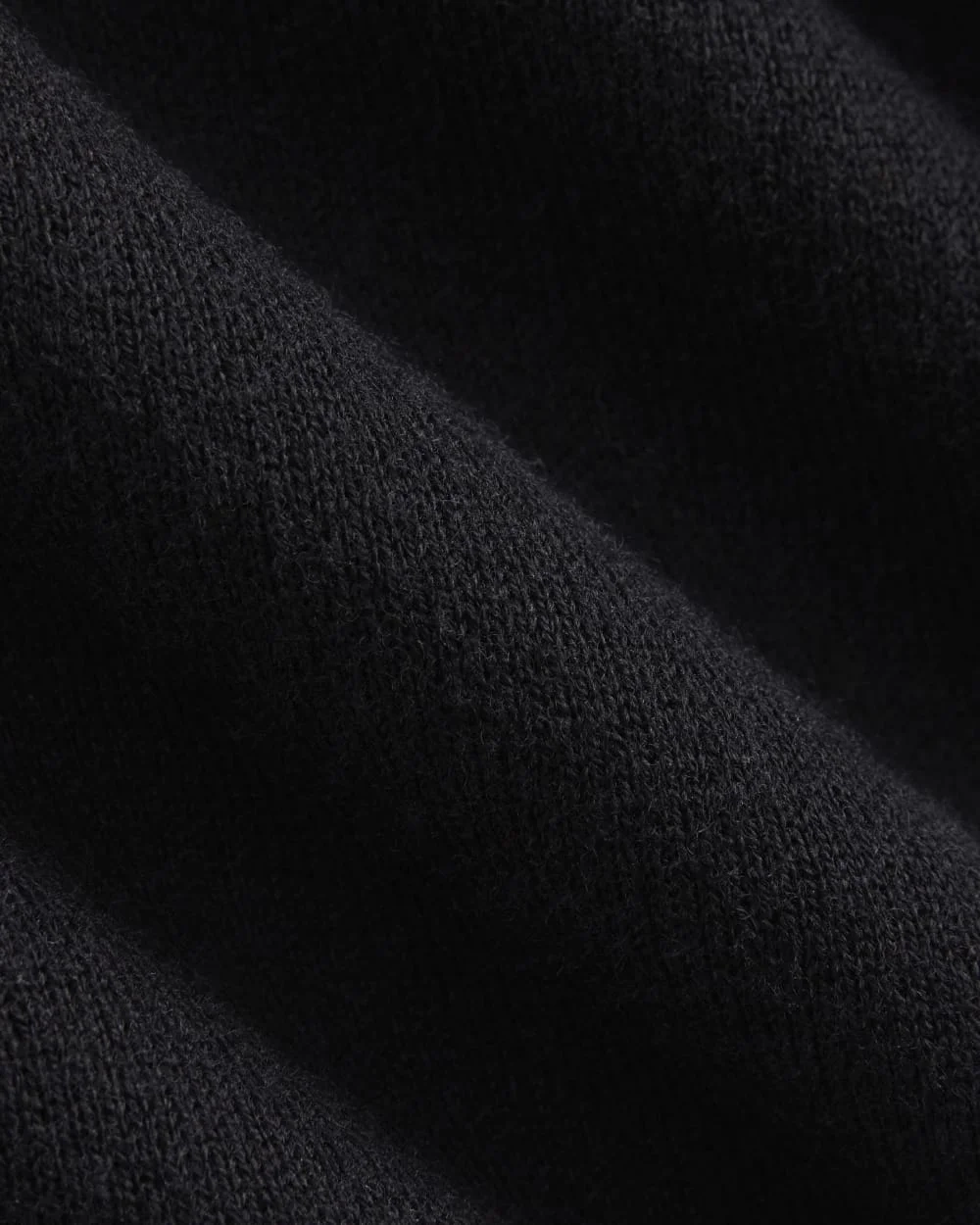 Double Knit Half-Zip in Cotton Merino | Black (3)
