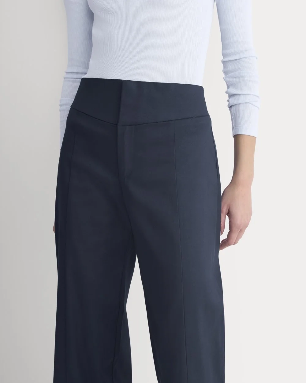 Tailored Drape Seam Pant | Navy (4)