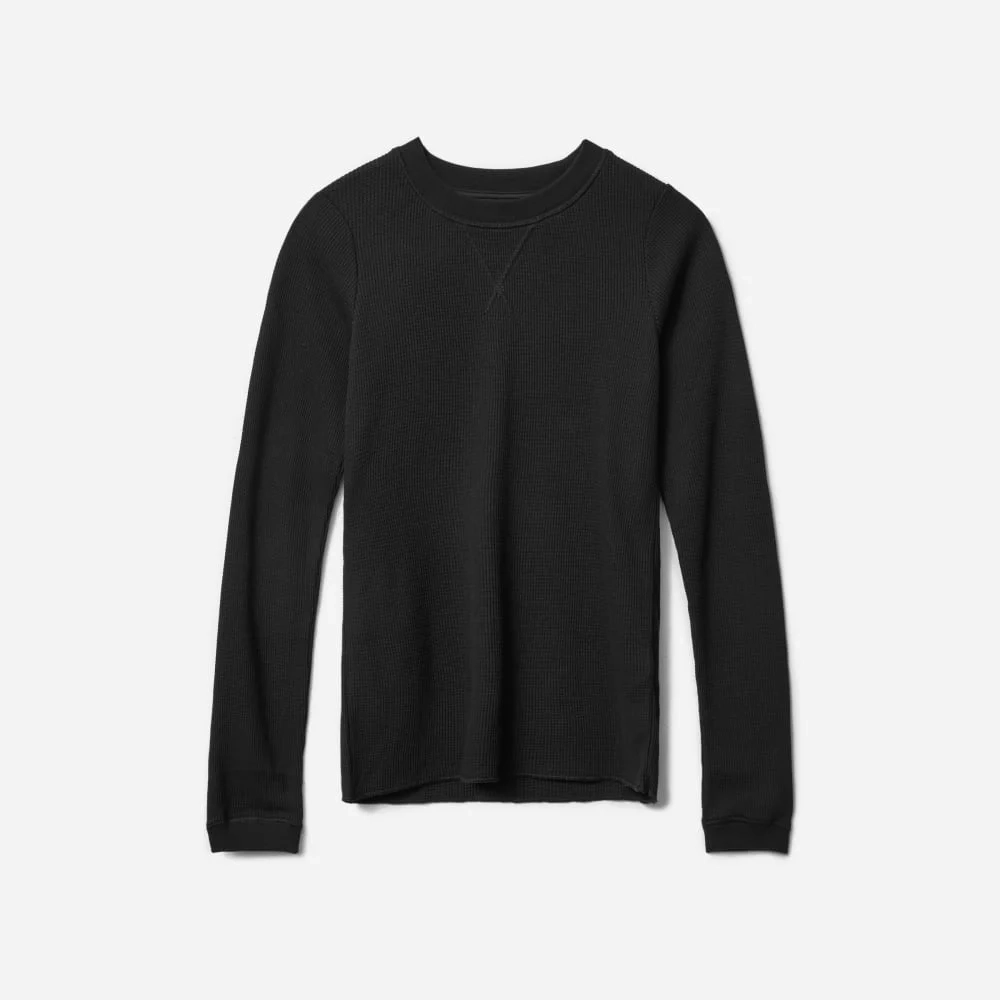 The Organic Cotton Waffle Tee | Black (3)