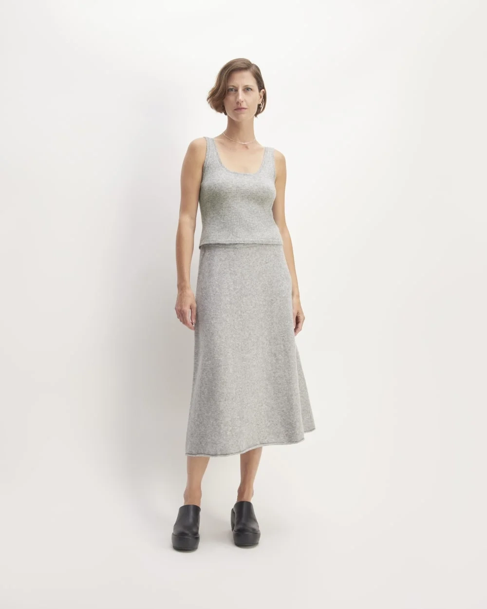The Cozy-Stretch Tank | Heathered Grey (2)