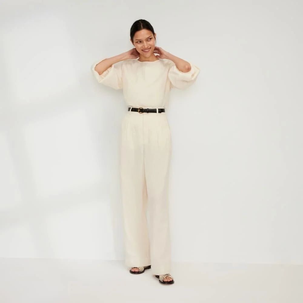 The Linen Long-Sleeve Top | Canvas (3)