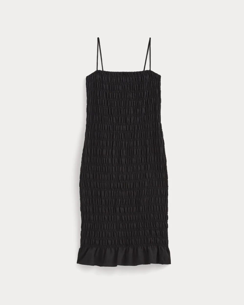 The Smocked Column Dress | Black (2)