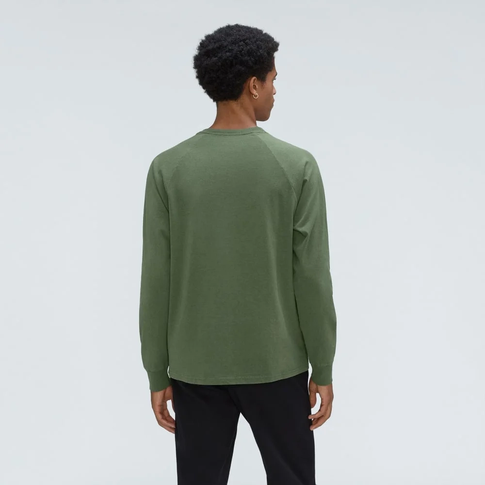 The Premium-Weight Long-Sleeve Crew | Uniform | Forest Green (3)