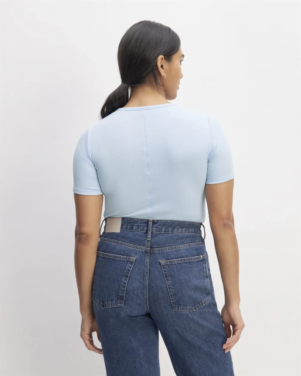 The Luxe Rib Crew | Chambray Blue (3)