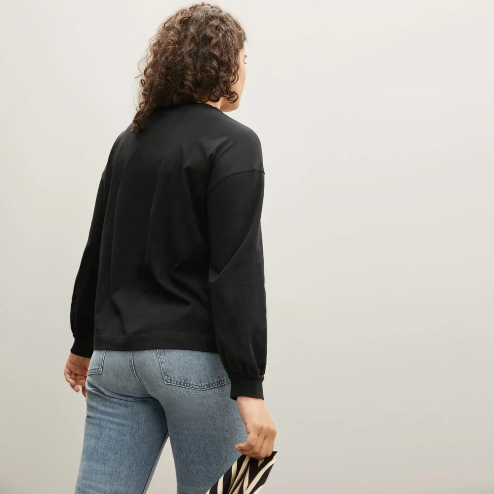 The Organic Cotton Long-Sleeve Tee | Black (2)