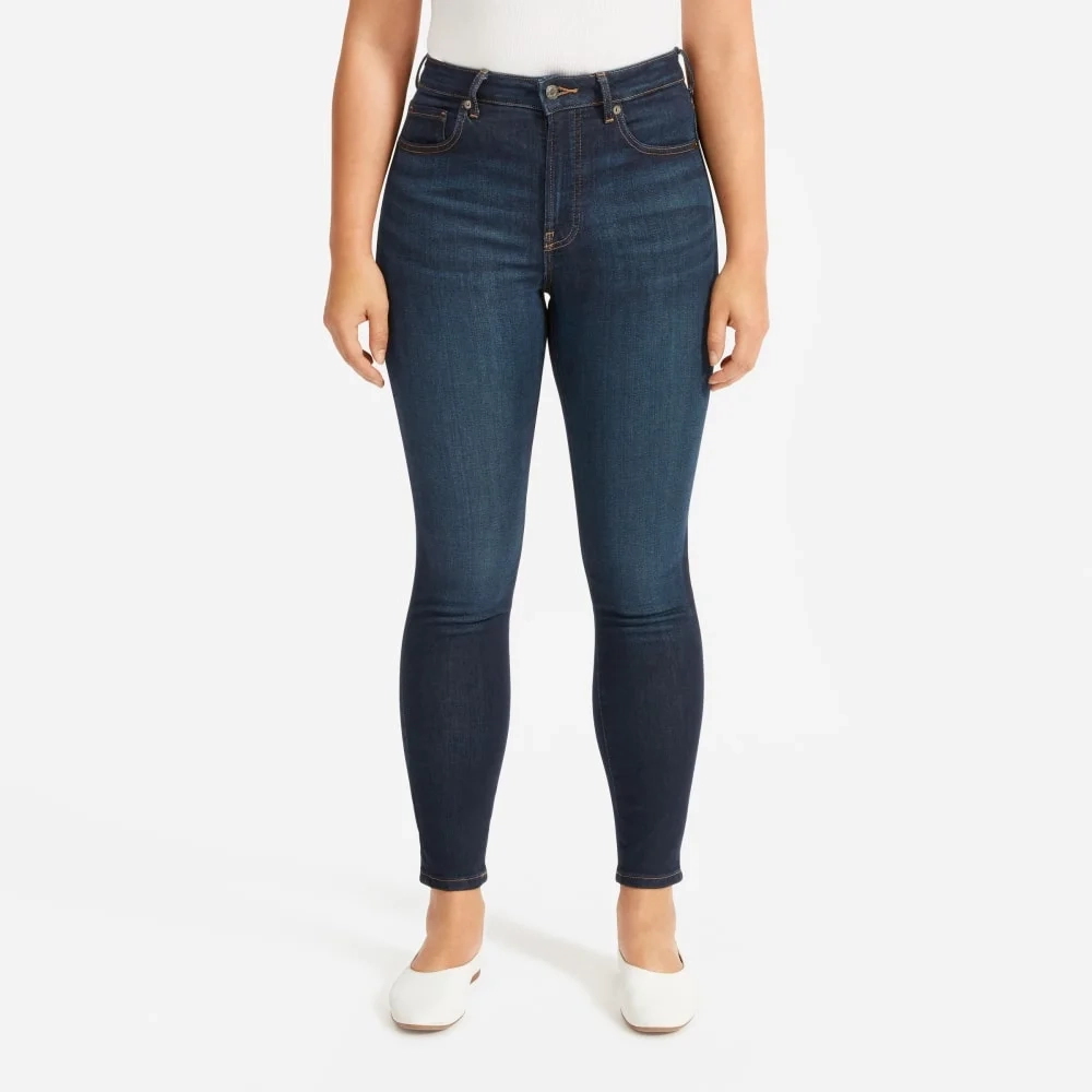 The Curvy Authentic Stretch High-Rise Skinny Jean | Dark Blue Wash | 28.5" Insea (6)