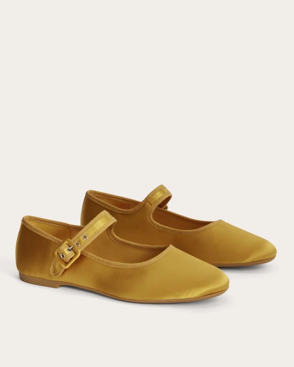 The Day Buckle Mary Jane | Golden Yellow Satin (4)
