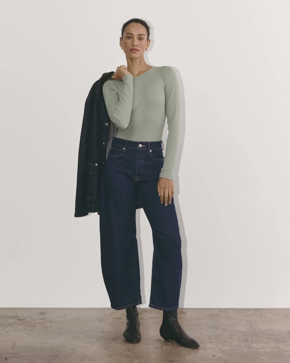 The Luxe Rib Long-Sleeve Crew | Sage Green (4)
