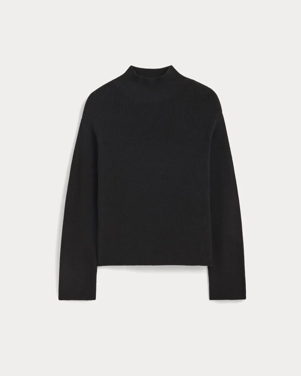 The Slouchy Funnel Neck in Everyday Cotton | Black (3)