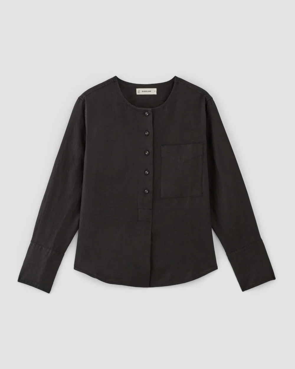 The Popover Shirt in Linen | Black (4)