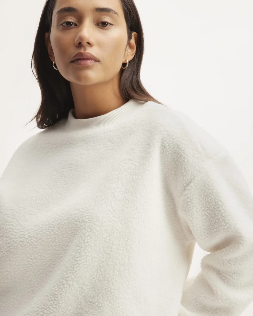 The ReNew Fleece Oversized Crew | Bone (2)