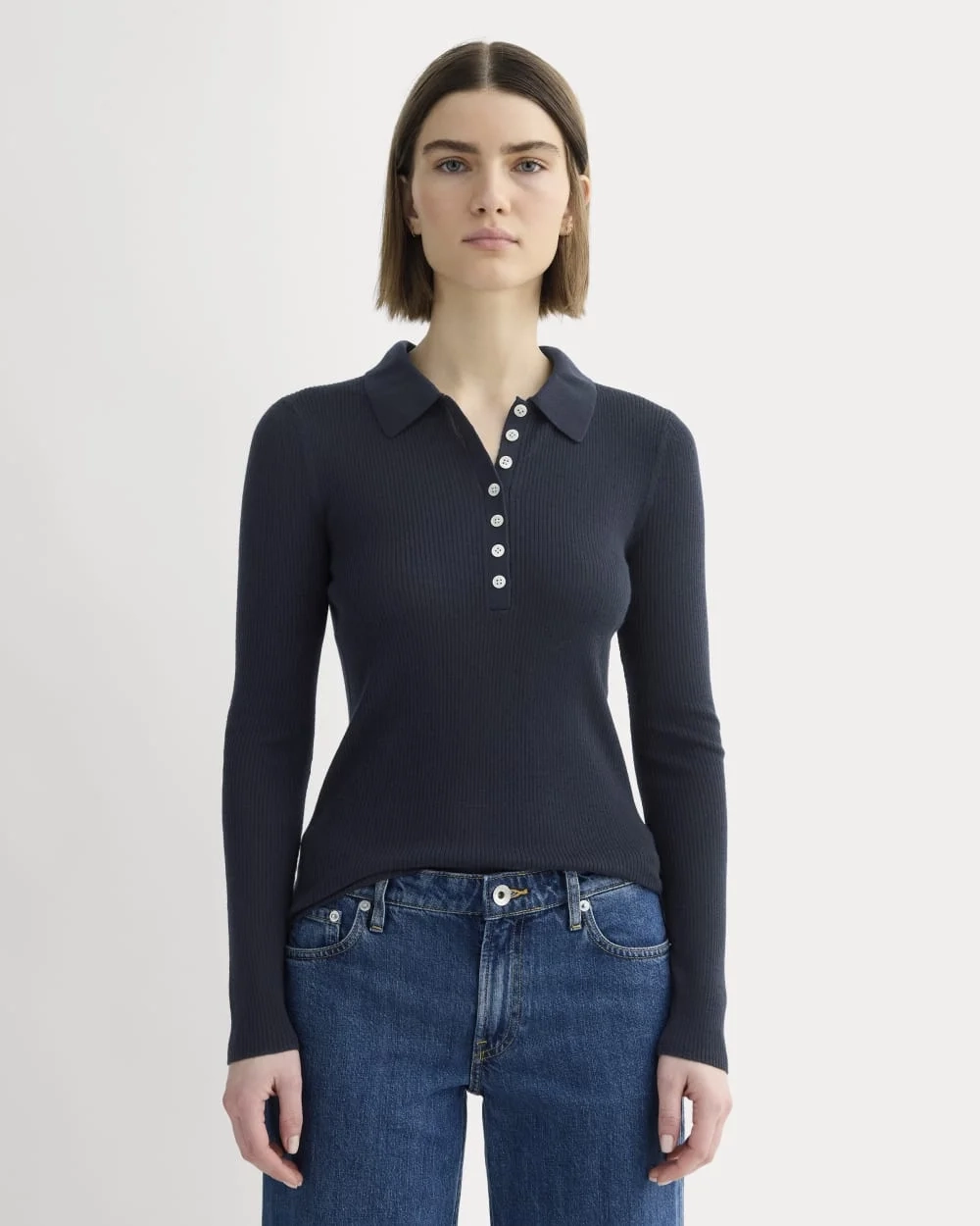 The Polo in Ultrasoft Merino | Navy