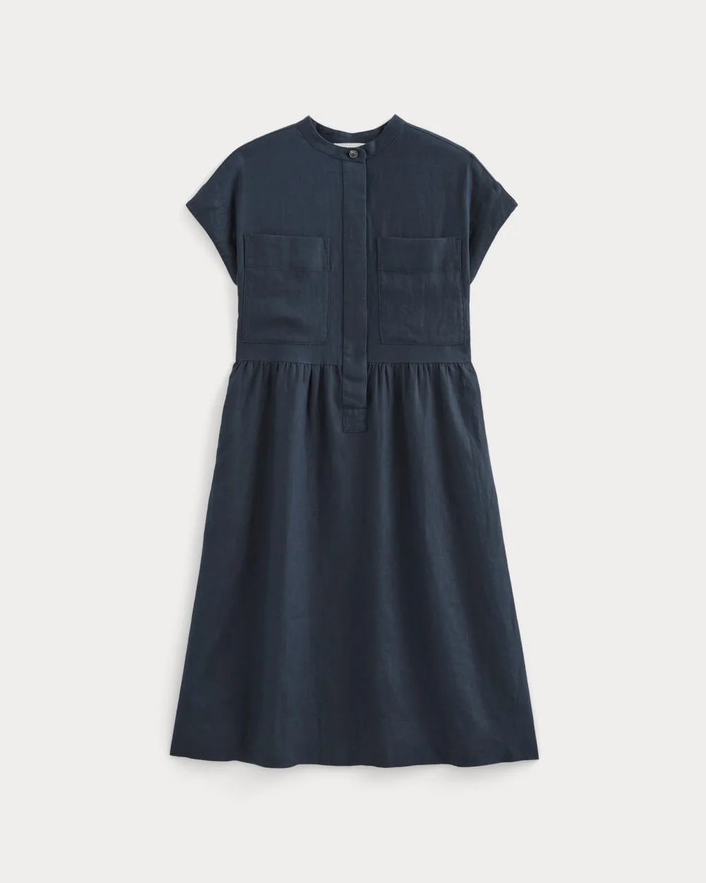The Craft Dress in Linen | Navy (3)