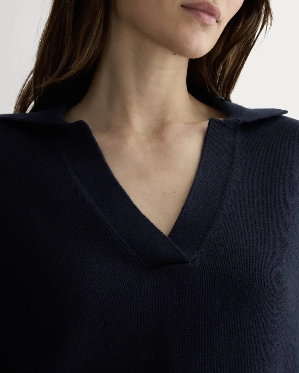 The Boxy Polo in Everyday Cotton | Navy (2)