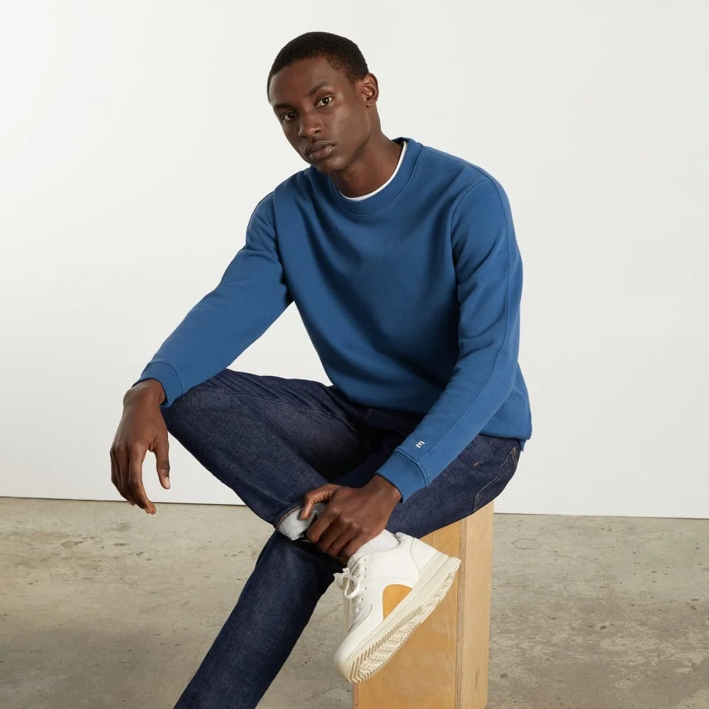 The Track Crewneck Sweatshirt | Deep Blue (3)