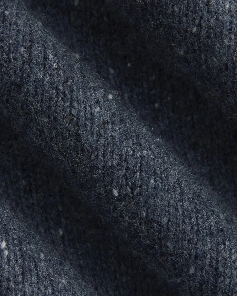 Cropped Boxy Crew in Luxe Merino | Heathered Blue Donegal (3)