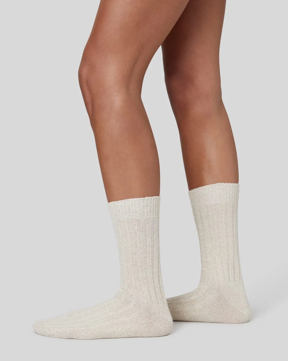 Bodil Chunky Socks | Ivory (2)