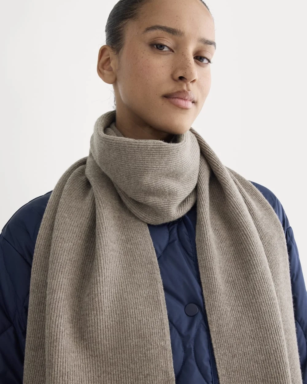 The Cabin Scarf | Taupe Melange (4)
