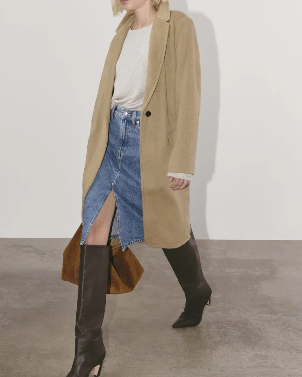 The Topcoat in Wool | Dark Heathered Camel (3)