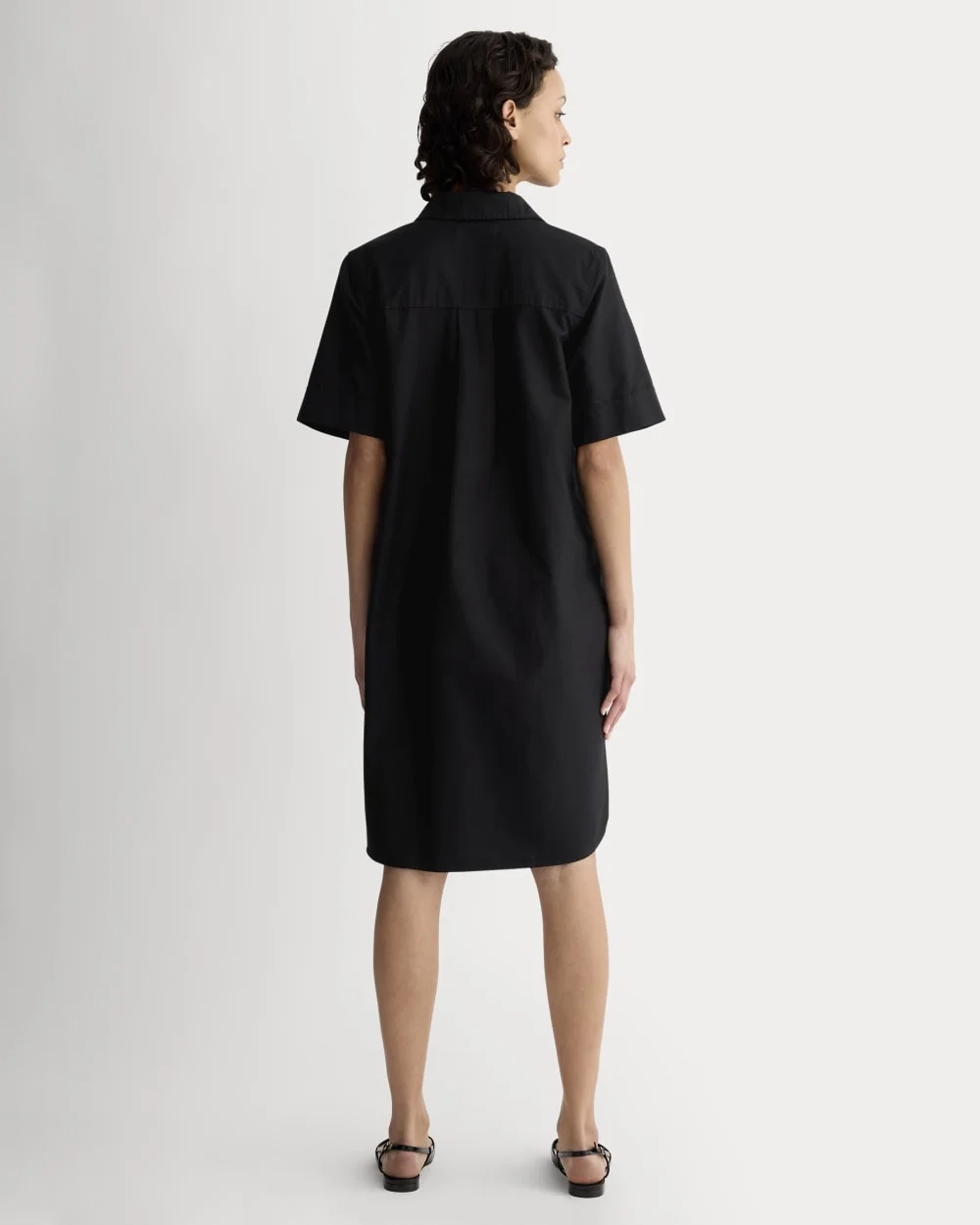 The Oxford Short-Sleeve Shirt Dress | Black (3)
