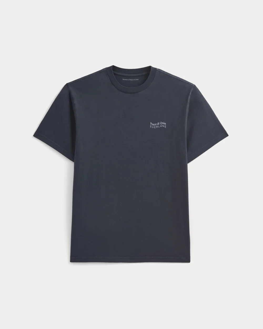 Everlane x Peace & Quiet Graphic Logo Tee |  Navy (7)