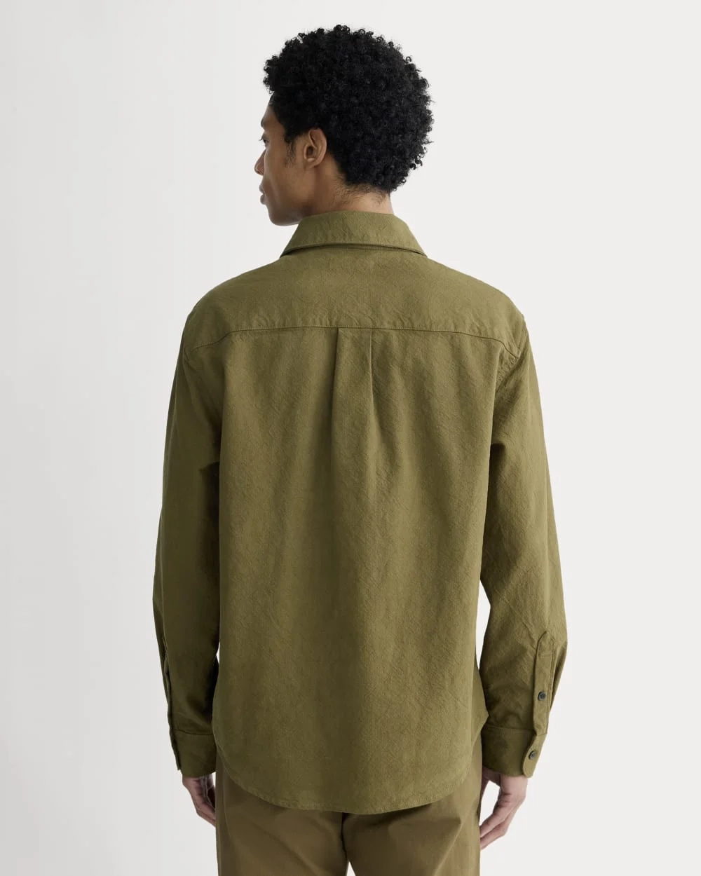 The Canvas Organic Cotton Overshirt | Olive (3)