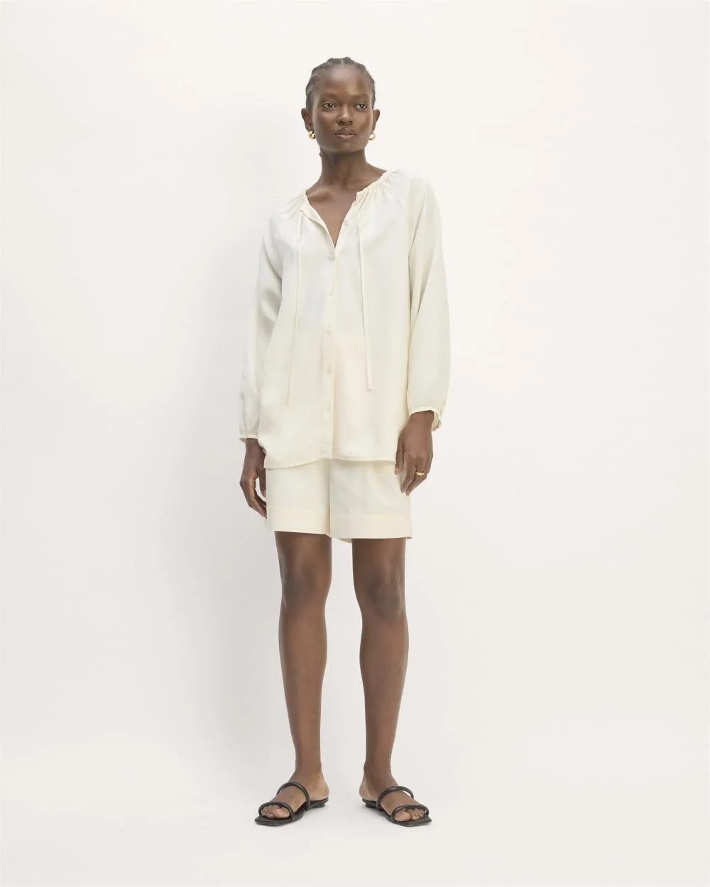 The Gathered Shirt in Butterlite | Bone (6)
