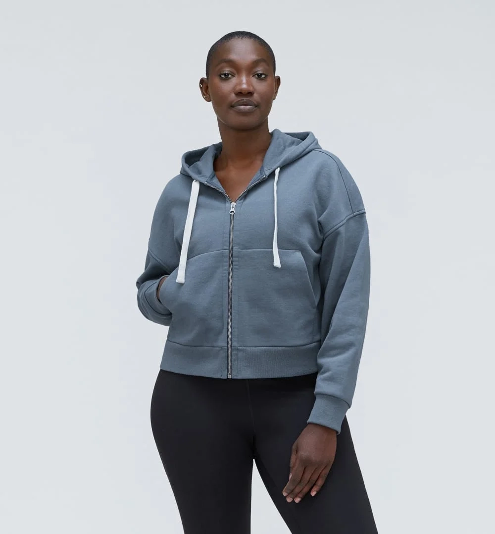 The Track Organic Cotton Hoodie | Faded Blue (3)