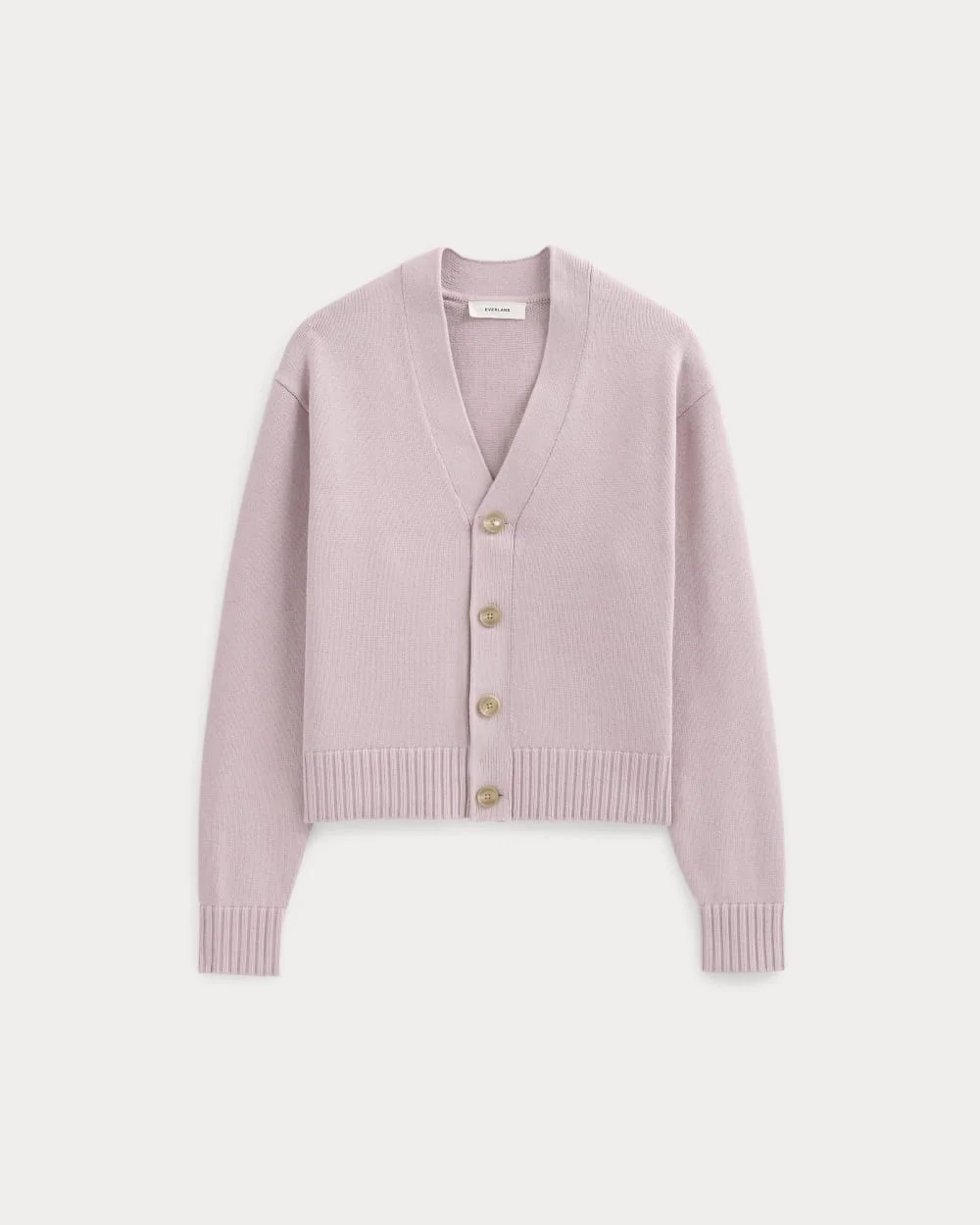Cropped Cardigan in Everyday Cotton | Burnished Lilac (2)