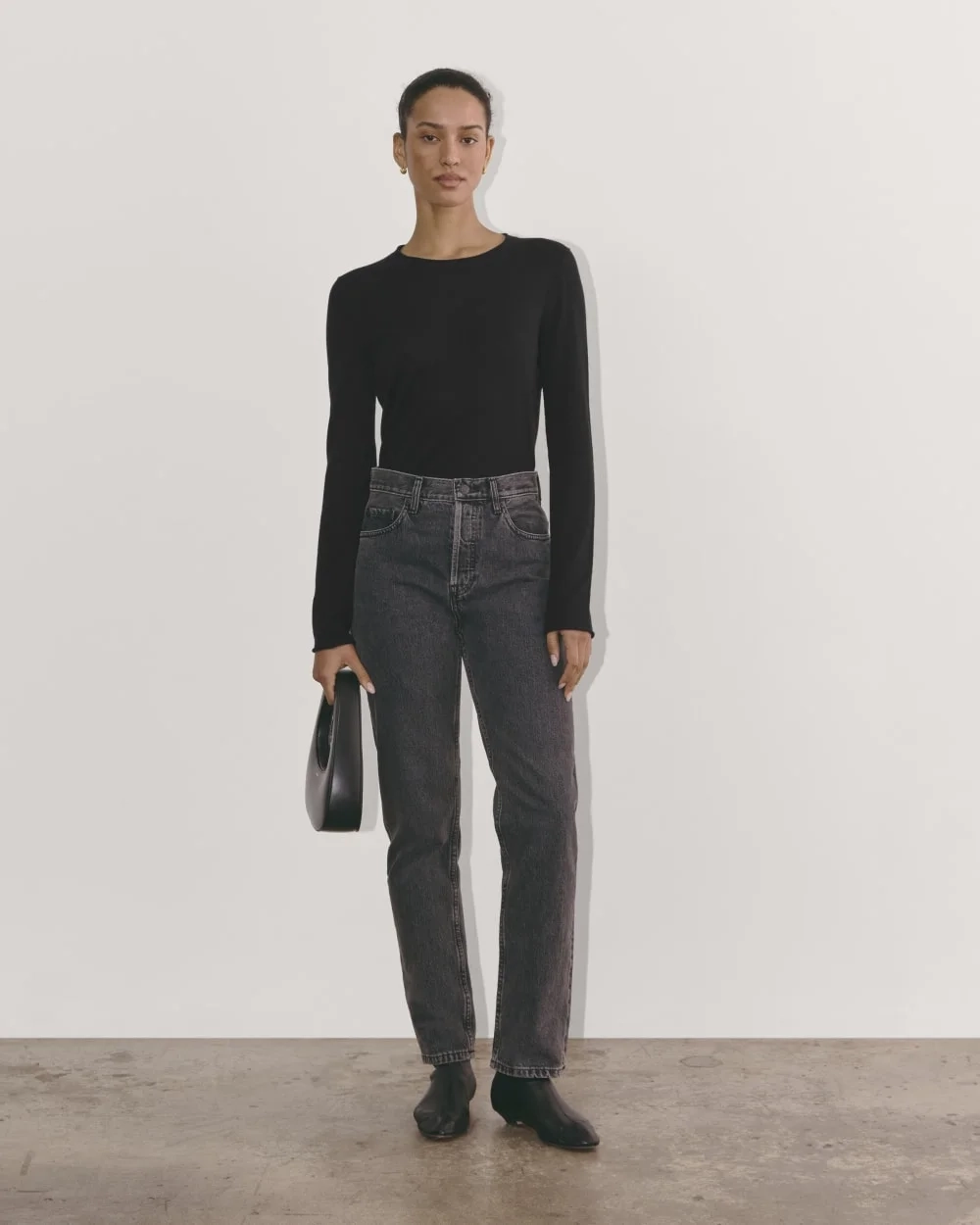 The Crew in Cotton Cashmere | Black (2)