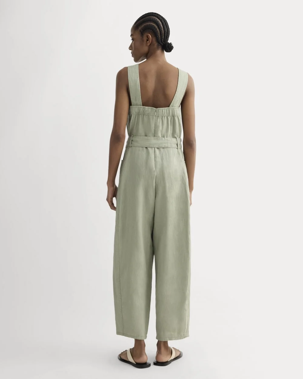 The Utility Coverall in Linen | Seagrass (2)
