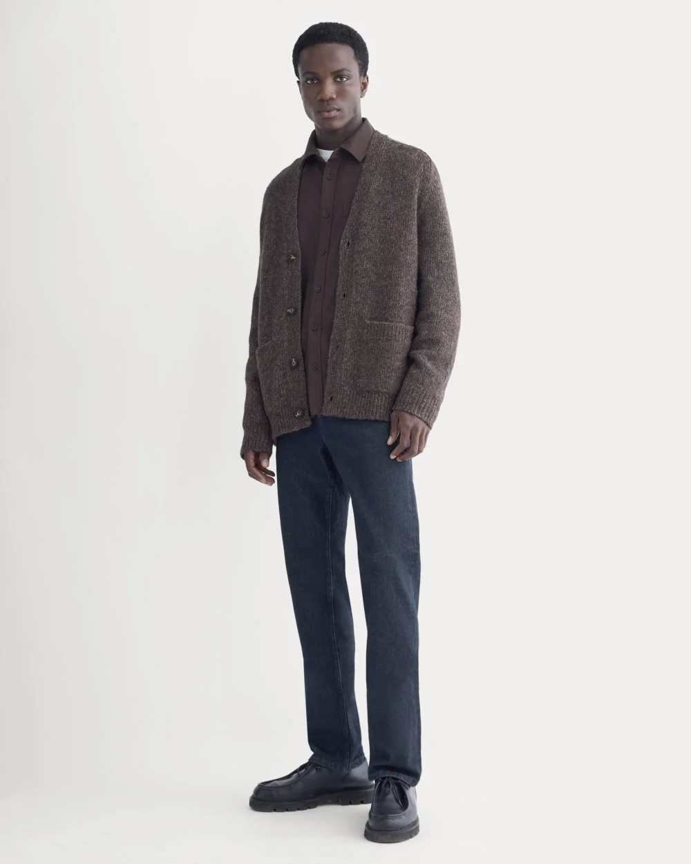 The Cloud Relaxed Cardigan | Heathered Burgundy (3)