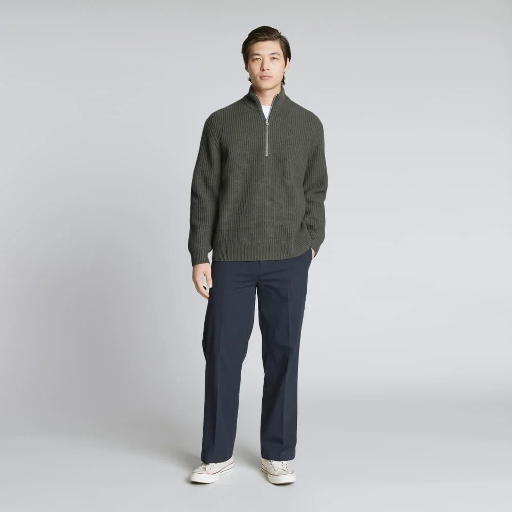 The Felted Merino Half-Zip Sweater | Kambaba (4)