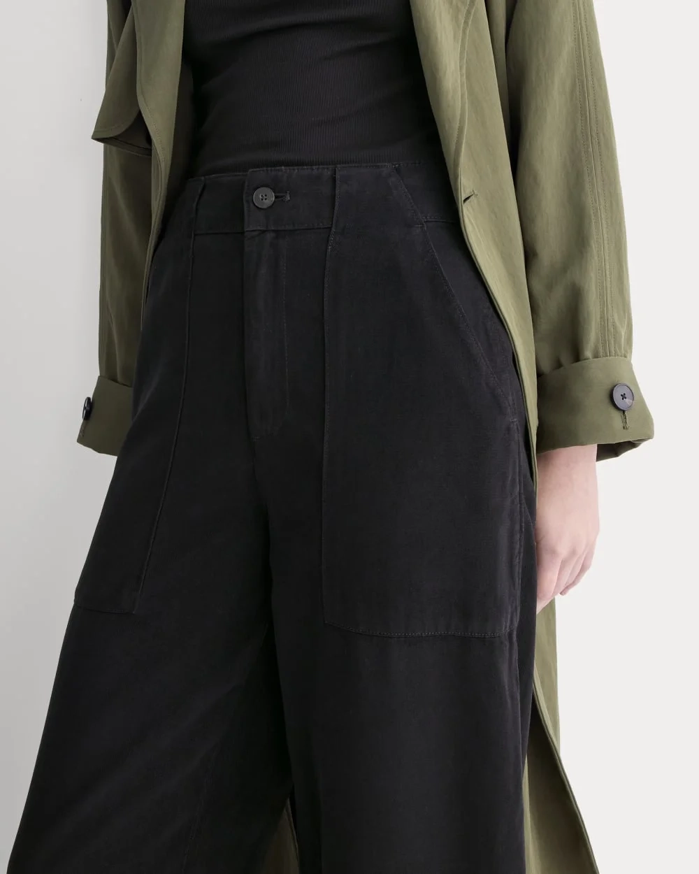 Patch Pocket Ballon Pant in Buttersoft | Black (2)