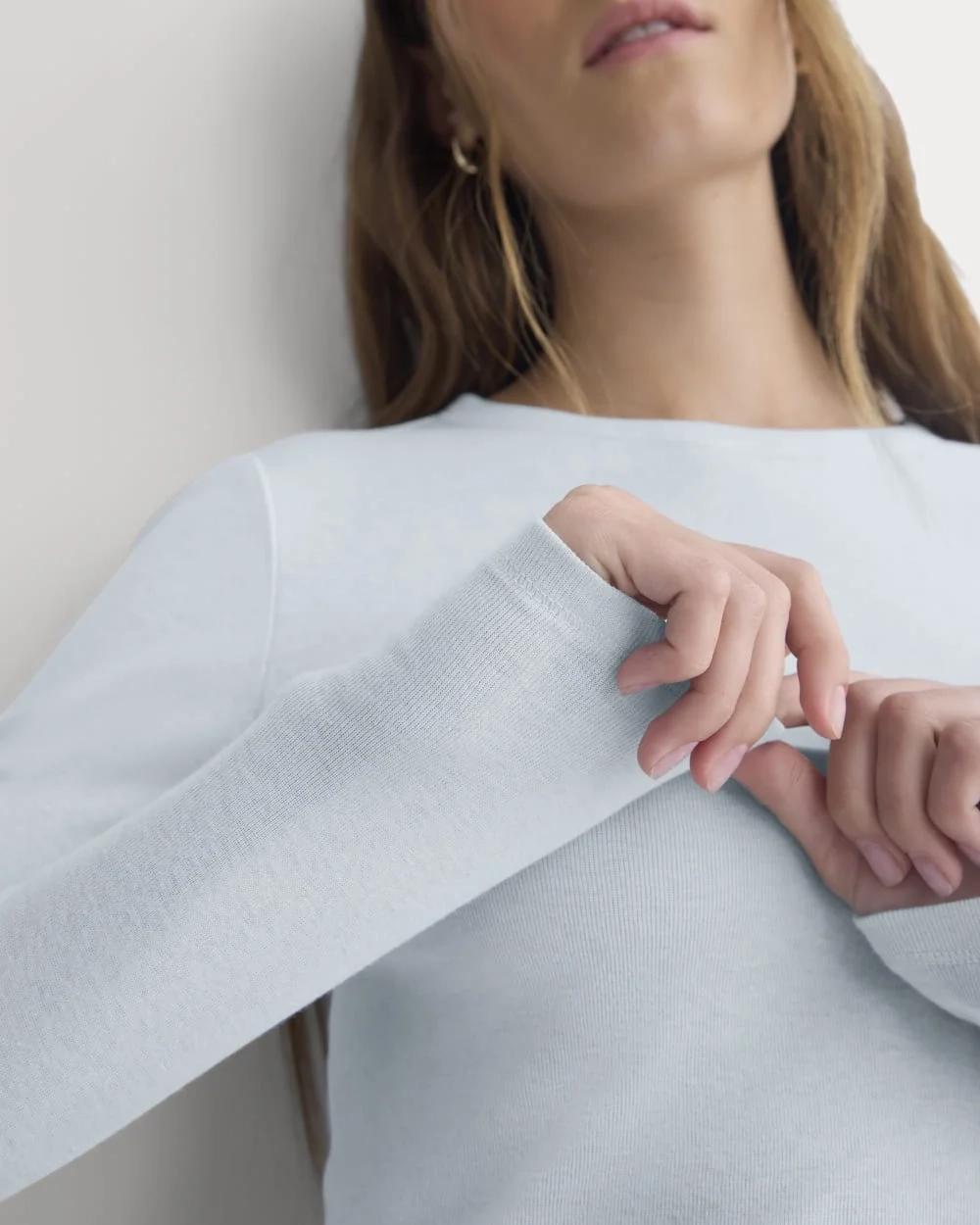 Tissue Long-Sleeve Crew | Skywriting (3)