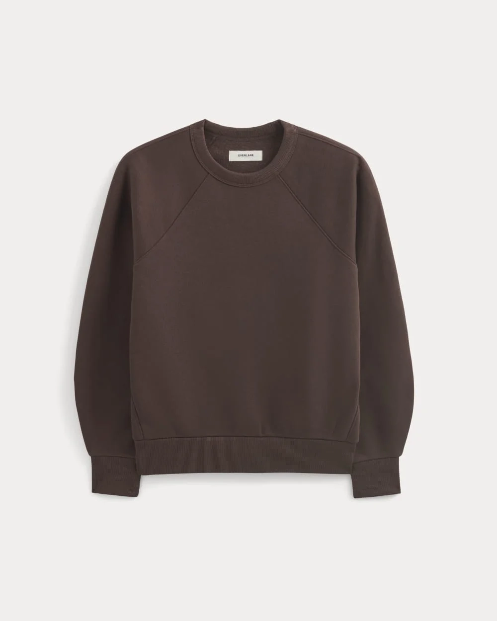 Luxe Fleece Raglan Crewneck | Dark Chocolate (4)