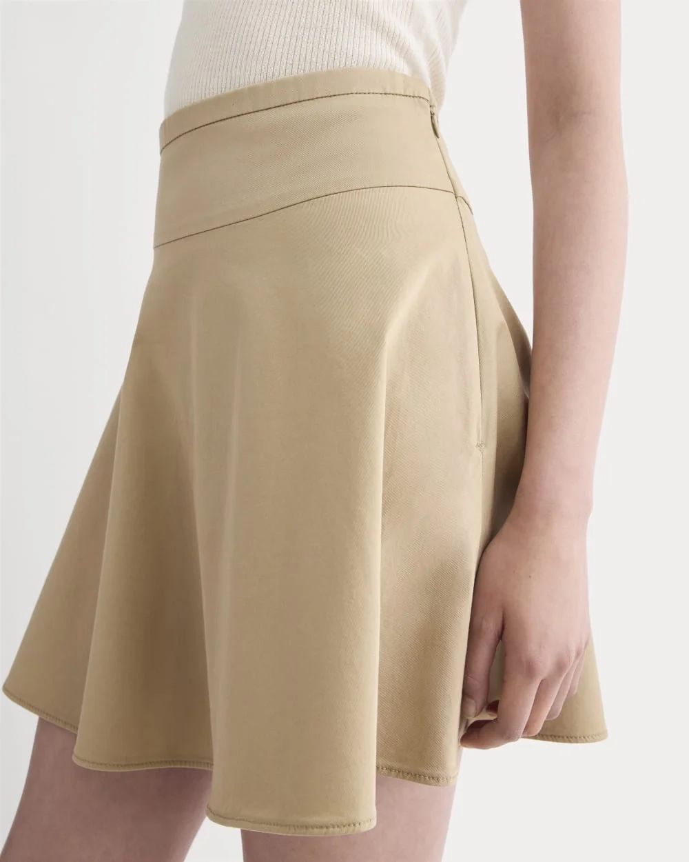 The Circle Mini Skirt | Warm Trench (4)