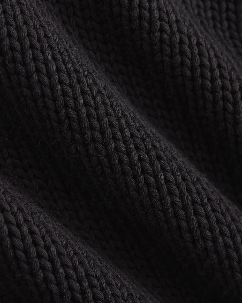 Oversized Cocoon Crew in Elevated Cotton | Black (3)