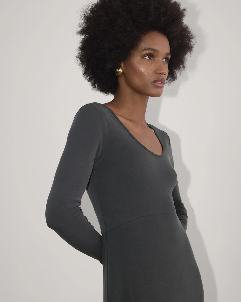 The Maddie Dress in Butterknit | Black (3)